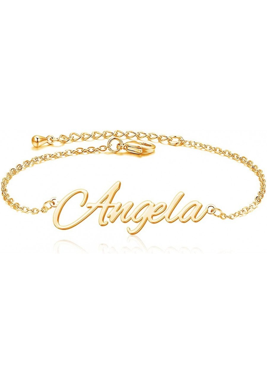 Name Bracelet Personalized Infinity Bracelet 18K Gold Plated Birthday Gift Jewelry Gifts Custom Bracelets for Women Girls 6.7...