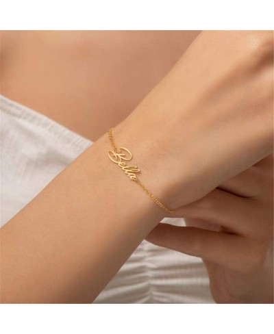 Name Bracelet Personalized Infinity Bracelet 18K Gold Plated Birthday Gift Jewelry Gifts Custom Bracelets for Women Girls 6.7...