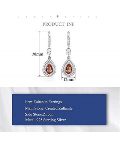 Diaspore Gemstone Clip Earrings for Women Solid 925 Sterling Silver Zultanite Color Change Stone Fashion $34.28 Clip-Ons