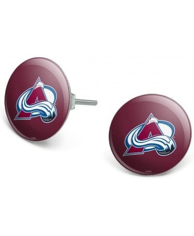 Colorado Avalanche Logo Novelty Silver Plated Stud Earrings $10.15 Stud