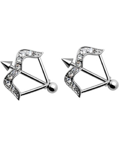 Bars CZ Bow & Arrow Body Jewelry Pair 14 Gauge Pair $16.07 Piercing Jewelry