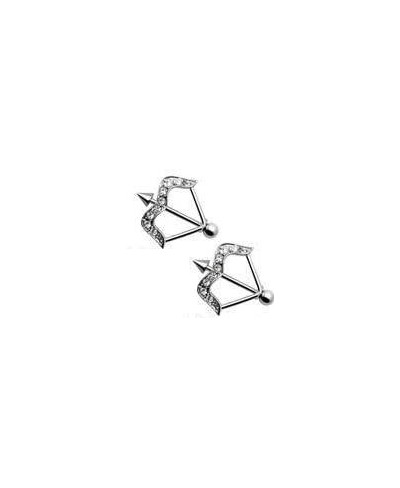 Bars CZ Bow & Arrow Body Jewelry Pair 14 Gauge Pair $16.07 Piercing Jewelry