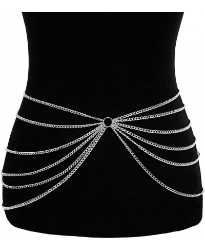 Multilayered Waist Chains Bohemian Body Chain Hip Thigh Chain for Women Gilrs Bikini Dress Belly Chain (Silver) $13.20 Body C...