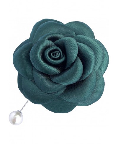 Fabric Rose Flower Pin Brooch – Green Flower Brooch Pin for Women and Men Floral Brooch Pin for Wedding Party Dress and Scarf...