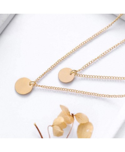 Layered Drop Bar Necklace Chain Minimal Sequins Necklaces Jewelry for Women and Girls $9.05 Y-Necklaces