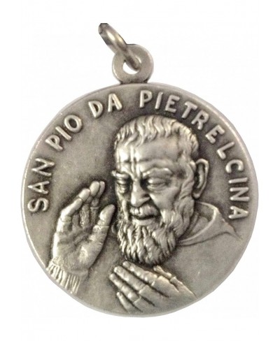 SAINT PIO FROM PIETRELCINA ( PADRE PIO ) Medal - BIG SIZE - 32 mm - Made in HIGH RELIEF $30.86 Pendants & Coins