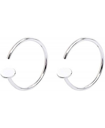 Minimalist Dot Half Hoop Earrings Sterling Silver 925 for Women Girls Fashion Small Huggie Hoops Ear Cuffs Cartilage Tragus E...