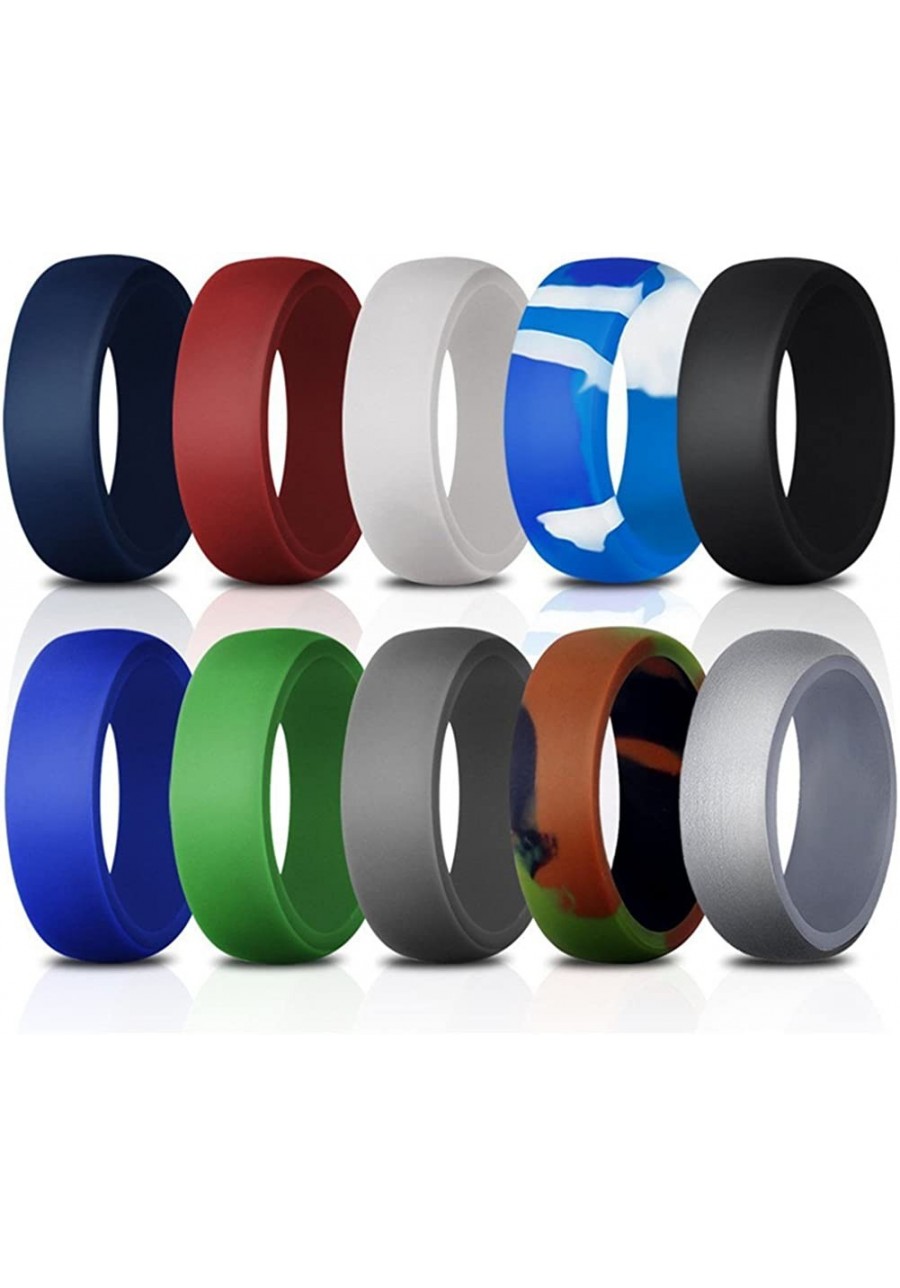 Silicone Wedding Ring for Men Affordable Silicone Rubber Band 10 Pack $14.51 Bands