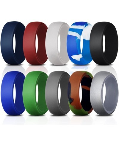 Silicone Wedding Ring for Men Affordable Silicone Rubber Band 10 Pack $14.51 Bands