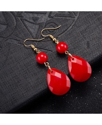 Classical Floating Bubble Necklace Teardrop Bib Collar Statement Jewelry Set Necklace and Earring $13.58 Jewelry Sets