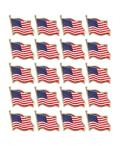 20 PCS American Flag Lapel Pin Waving for 4th of July Decor Gifts Patriotic Gifts USA Flag Pins $9.45 Brooches & Pins
