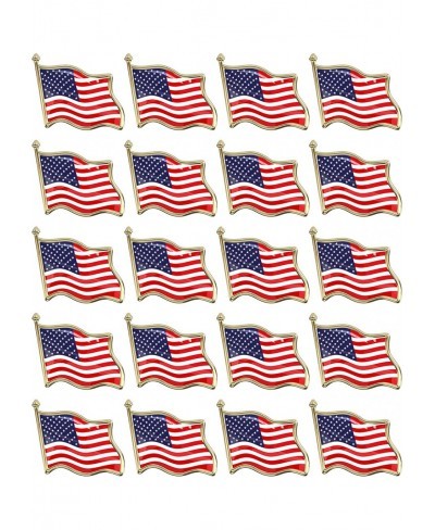 20 PCS American Flag Lapel Pin Waving for 4th of July Decor Gifts Patriotic Gifts USA Flag Pins $9.45 Brooches & Pins