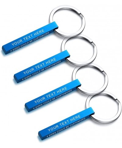 Bar Custom Keychain Personalized 4 Sided Can be Engraved $25.87 Pendants & Coins