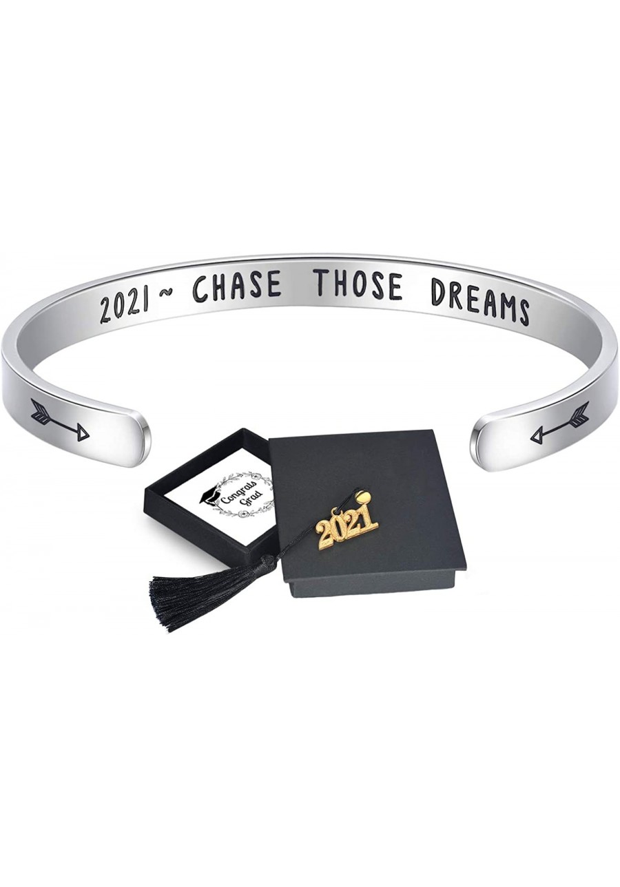 2023 Inspirational Graduation Gifts for Her Him - She Believe She Could so She Did Cuff Bracelet Graduation Cap Gift Box Card...