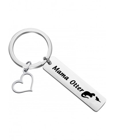 Mama Otter Keychian Mama and Baby Otter Sweet Family Jewelry for Mom Daughter Otter Lover Gift $10.73 Pendants & Coins