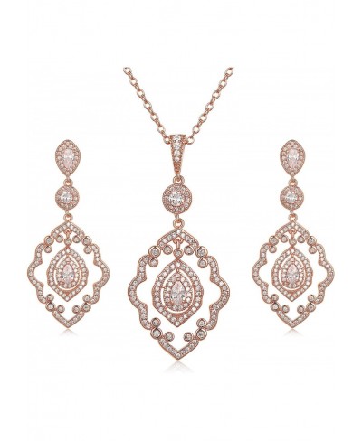 Wedding Jewelry for Bride Necklace and Earrings Jewelry Set Bridal Jewelry Set for Wedding Party Costume $20.87 Jewelry Sets