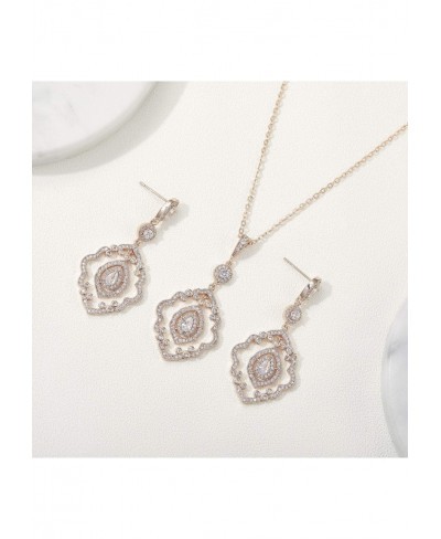 Wedding Jewelry for Bride Necklace and Earrings Jewelry Set Bridal Jewelry Set for Wedding Party Costume $20.87 Jewelry Sets