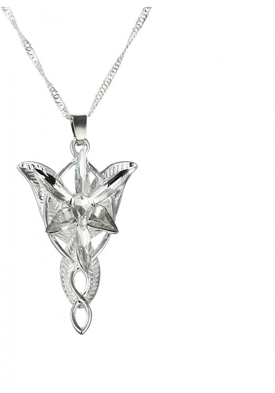 Women's Rhodium Plated Arwen'S Evenstar Lord of The Rings Pendant $28.07 Jewelry Sets