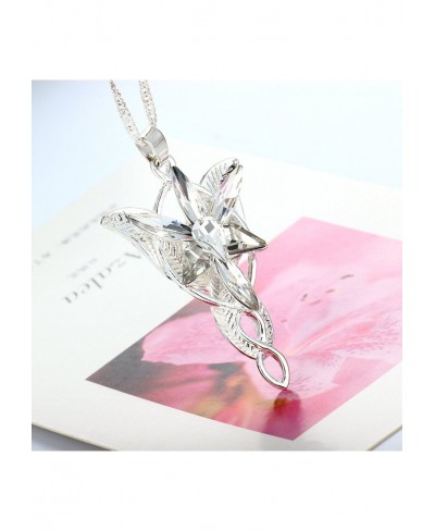 Women's Rhodium Plated Arwen'S Evenstar Lord of The Rings Pendant $28.07 Jewelry Sets