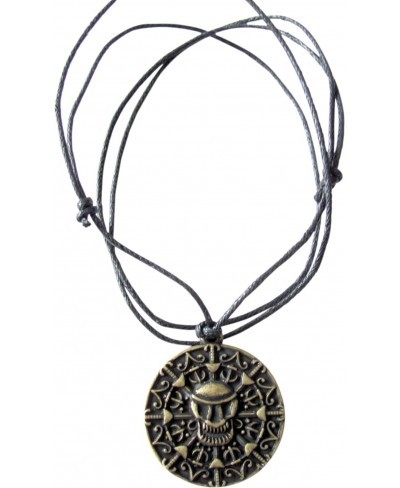 Slider Cord Necklace with Skull Coin Available in Silver or Gold Tone Metal $13.21 Chains