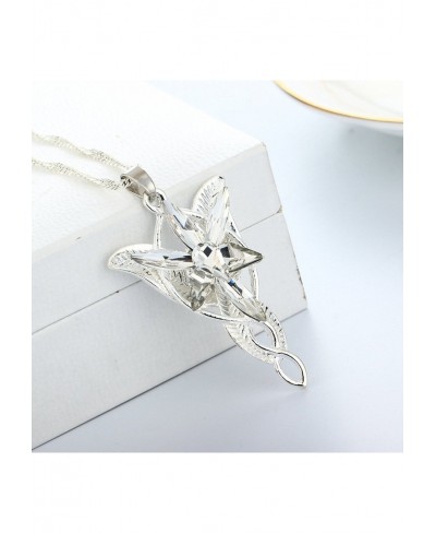 Women's Rhodium Plated Arwen'S Evenstar Lord of The Rings Pendant $28.07 Jewelry Sets