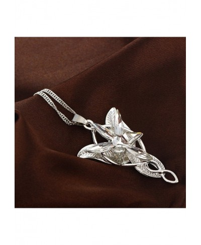 Women's Rhodium Plated Arwen'S Evenstar Lord of The Rings Pendant $28.07 Jewelry Sets