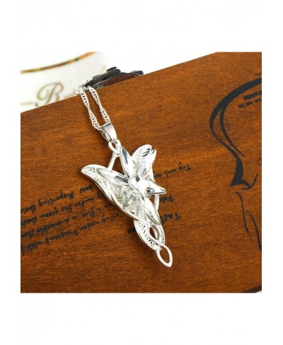 Women's Rhodium Plated Arwen'S Evenstar Lord of The Rings Pendant $28.07 Jewelry Sets