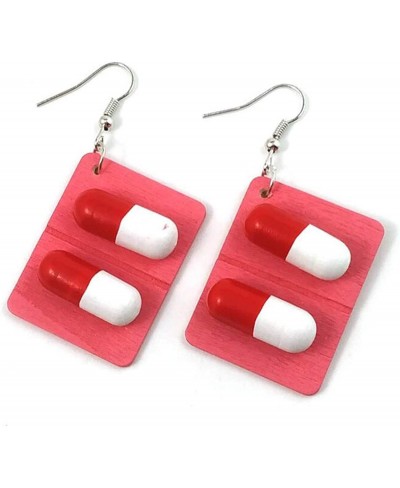 Creative Wooden Capsule Drop Earrings Funny Lovely Pills Medicine Shaped Dangle Earrings Unique Jewelry Gift for Women $6.03 ...