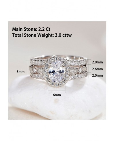 2.78Ct Wedding Band Bridal Ring Enhancer Engagement Ring Set for Women 925 Sterling Silver Radiant White Gold 5A Cz Size 5-10...