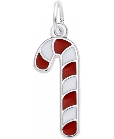 Candy Cane with Color Charm Pendant Available in Gold or Sterling Silver $38.06 Pendants & Coins