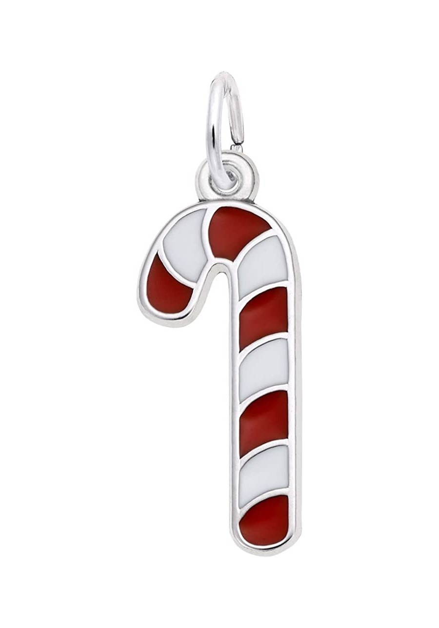 Candy Cane with Color Charm Pendant Available in Gold or Sterling Silver $38.06 Pendants & Coins