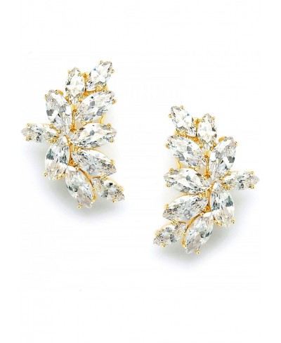 Gold CZ Bridal Earrings CZ Wedding Earrings Gold CZ Bridal Earrings Gold Earrings for Bride $31.15 Stud