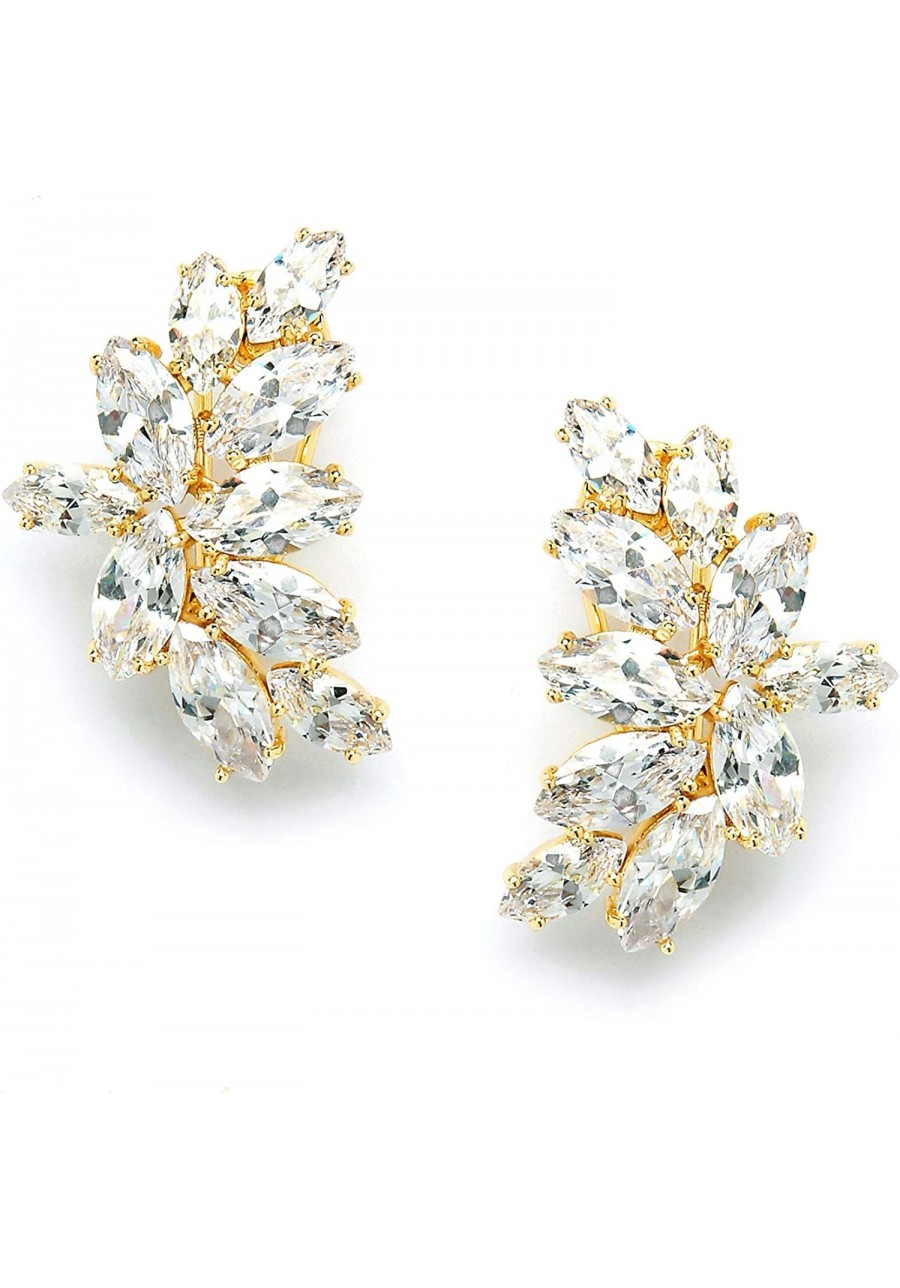 Gold CZ Bridal Earrings CZ Wedding Earrings Gold CZ Bridal Earrings Gold Earrings for Bride $31.15 Stud