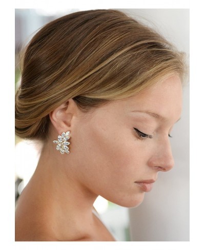 Gold CZ Bridal Earrings CZ Wedding Earrings Gold CZ Bridal Earrings Gold Earrings for Bride $31.15 Stud