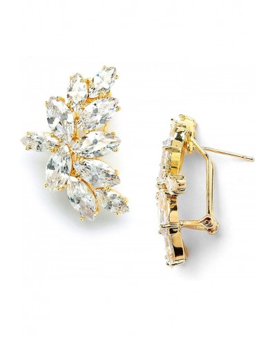 Gold CZ Bridal Earrings CZ Wedding Earrings Gold CZ Bridal Earrings Gold Earrings for Bride $31.15 Stud