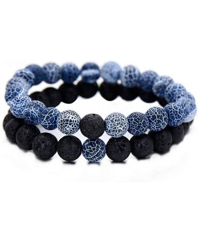 Beaded Friendship Bracelets - Couples Unisex Long Distance Bracelet Set $11.73 Stretch