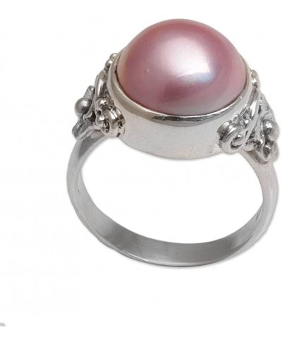 Dyed Pink Cultured Freshwater Pearl .925 Sterling Silver Ring Jepun Scent' $34.78 Statement