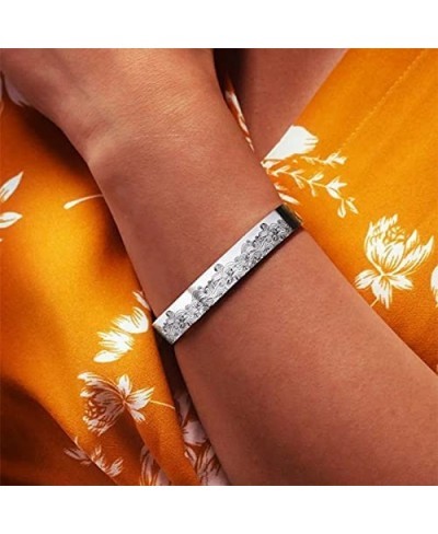 To My Smokin' Hot Woman Wave Cuff Bracelet DIY Lettering Titanium Steel Open C-Shaped Bracelet Gift Women Cuff Bangle Open En...