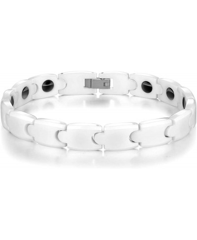Women's White Tungsten Carbide Magnetic Bracelet in a Gift Box $14.40 Link