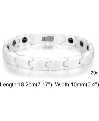 Women's White Tungsten Carbide Magnetic Bracelet in a Gift Box $14.40 Link