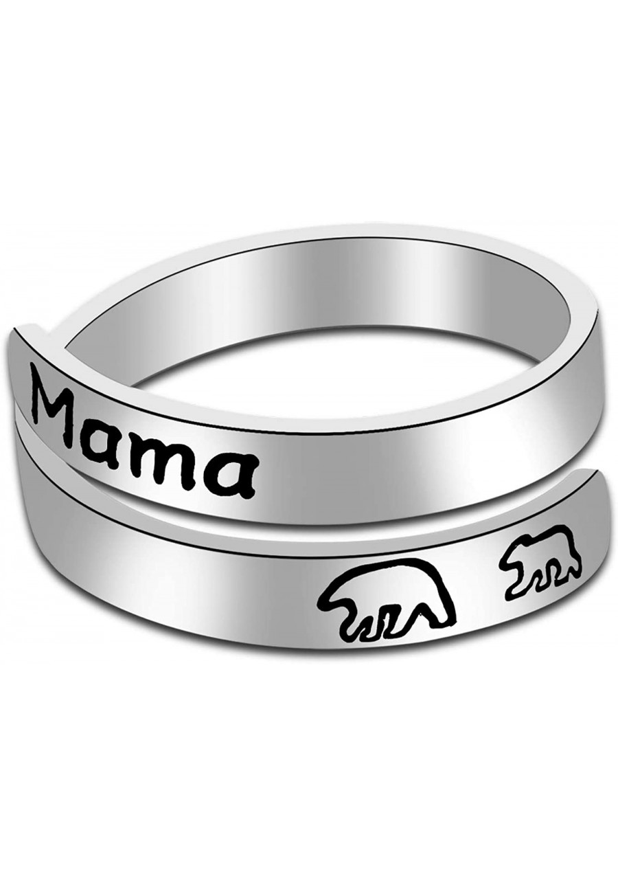 Mama Bear Ring for Mom Mother Jewelry Mama Bear Gift Mama Bear and Baby Bear Ring $11.99 Pendants & Coins