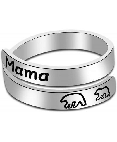 Mama Bear Ring for Mom Mother Jewelry Mama Bear Gift Mama Bear and Baby Bear Ring $11.99 Pendants & Coins