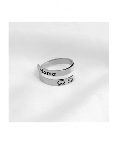 Mama Bear Ring for Mom Mother Jewelry Mama Bear Gift Mama Bear and Baby Bear Ring $11.99 Pendants & Coins