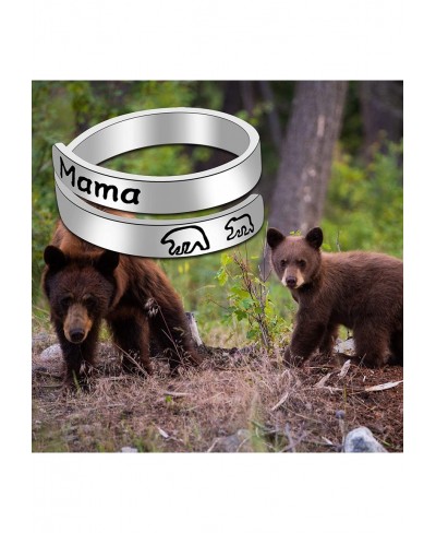 Mama Bear Ring for Mom Mother Jewelry Mama Bear Gift Mama Bear and Baby Bear Ring $11.99 Pendants & Coins