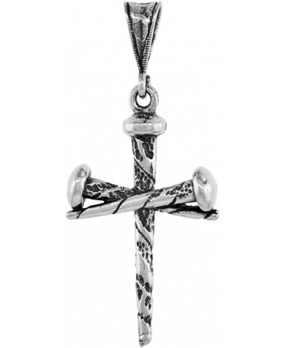 Sterling Silver Nail Cross (Crucifixion of Jesus) Pendant 36mm tall $47.46 Pendants & Coins