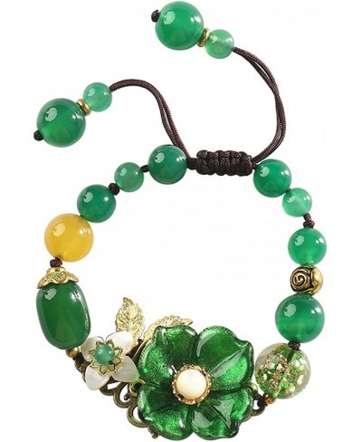 Chinese Style Sands Colored Glaze Creative Bracelet Female Jade Bracelet Temperament Forest Shell Wild Bracelet Bracelet $16....