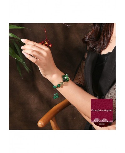 Chinese Style Sands Colored Glaze Creative Bracelet Female Jade Bracelet Temperament Forest Shell Wild Bracelet Bracelet $16....