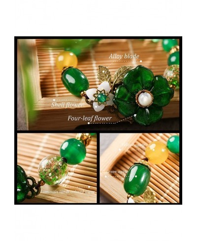 Chinese Style Sands Colored Glaze Creative Bracelet Female Jade Bracelet Temperament Forest Shell Wild Bracelet Bracelet $16....