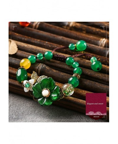 Chinese Style Sands Colored Glaze Creative Bracelet Female Jade Bracelet Temperament Forest Shell Wild Bracelet Bracelet $16....