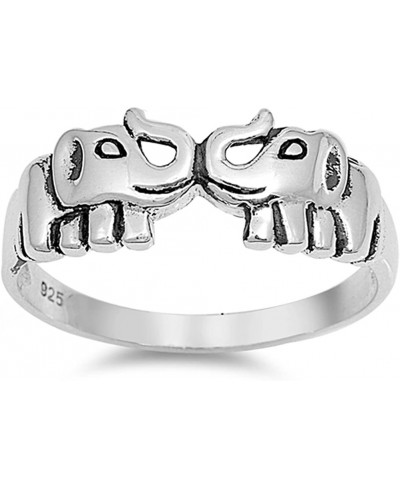 Friendship Elephant Animal Boho Ring New .925 Sterling Silver Band Sizes 3-13 $17.54 Bands